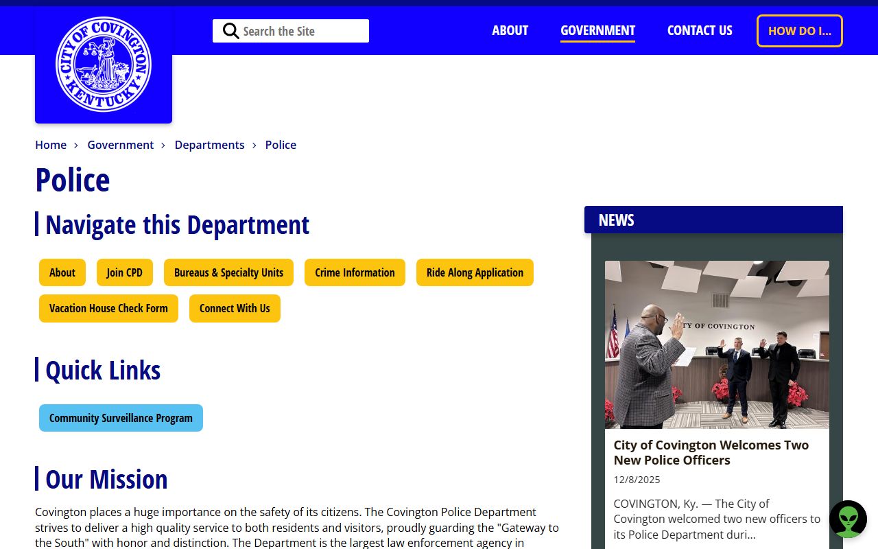 Covington arrest records