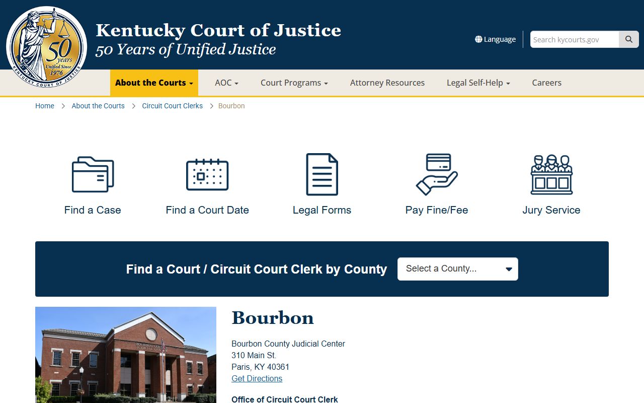 Bourbon County court information and arrest records