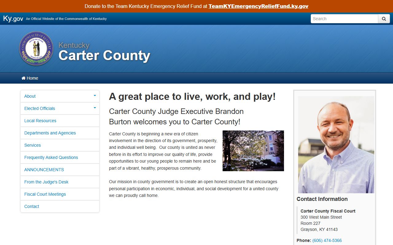 Carter County government arrest records