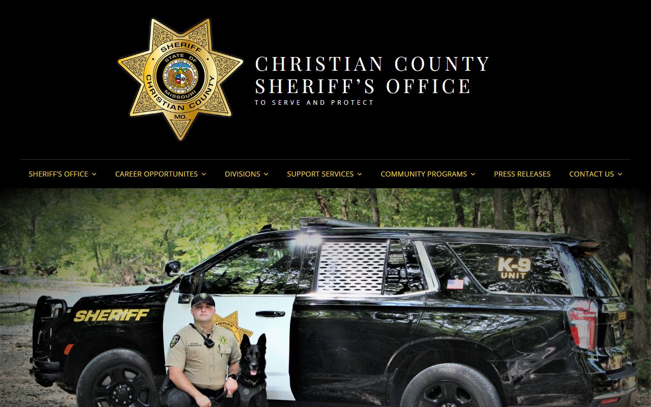 Christian County Sheriff Office arrest records