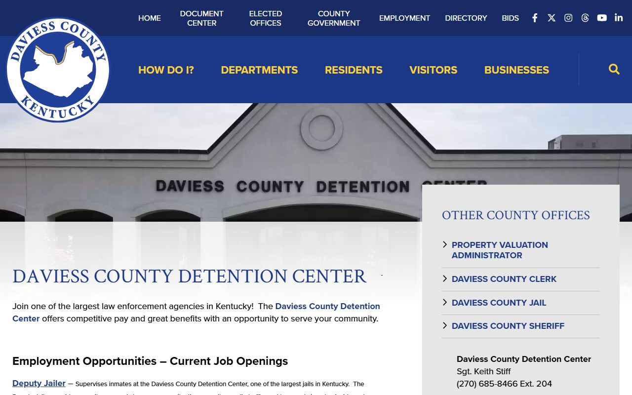 Daviess County jail information and arrest records