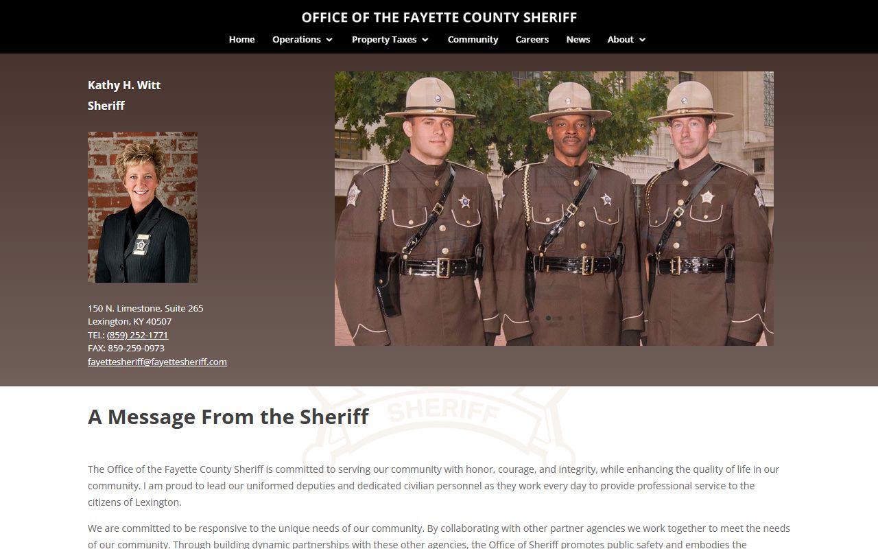 Fayette County Sheriff's Office arrest records website