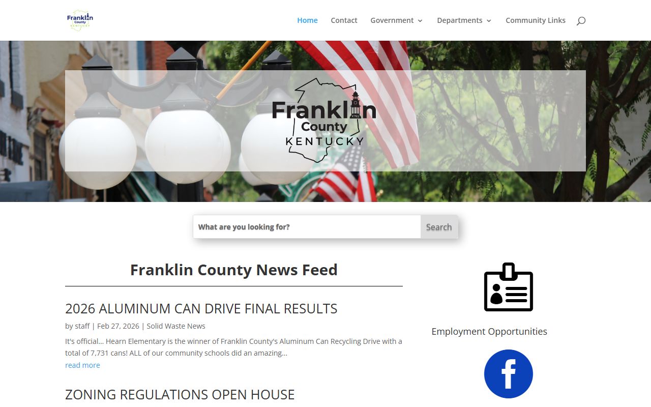 Franklin County government arrest records