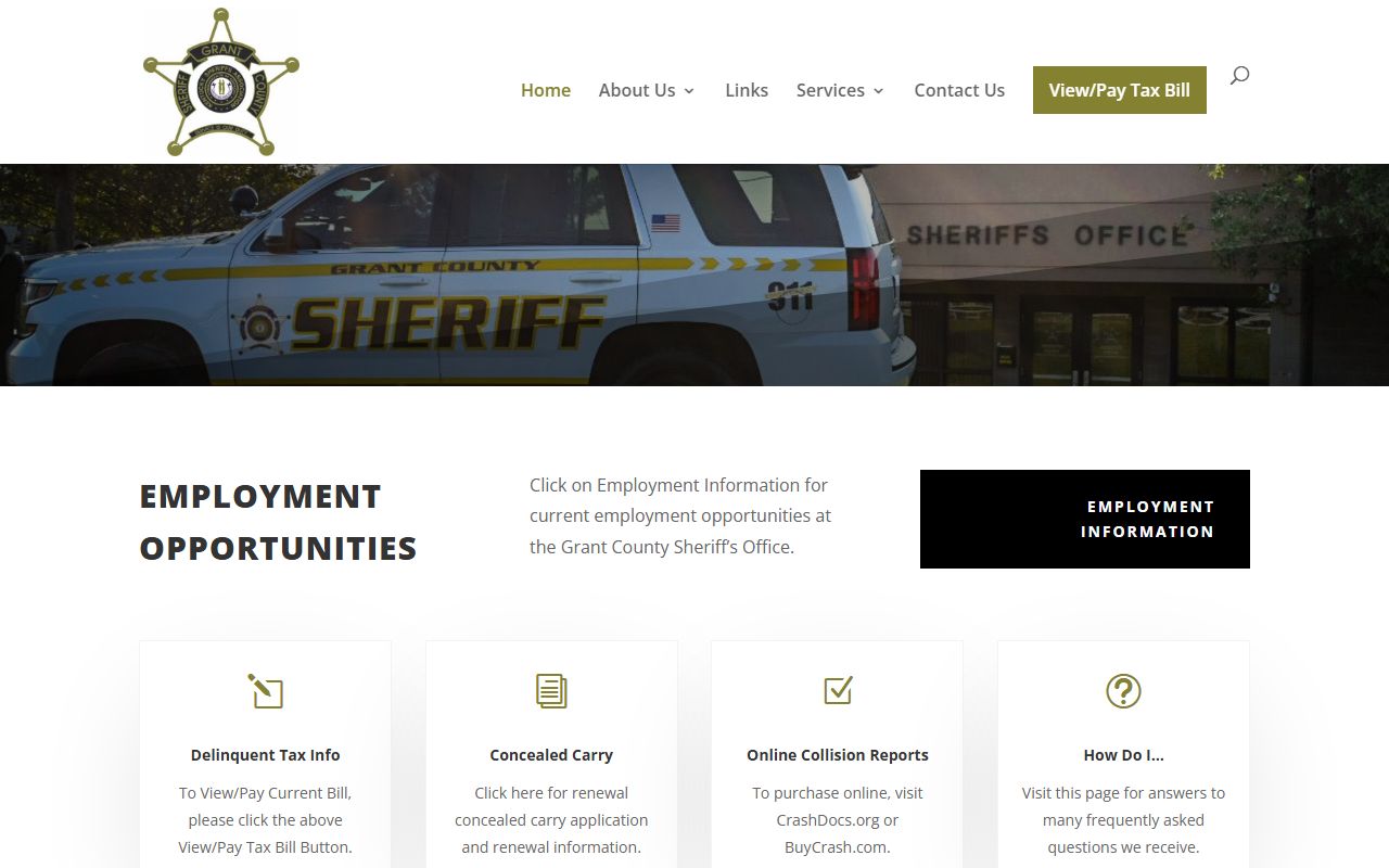Grant County Sheriff arrest records