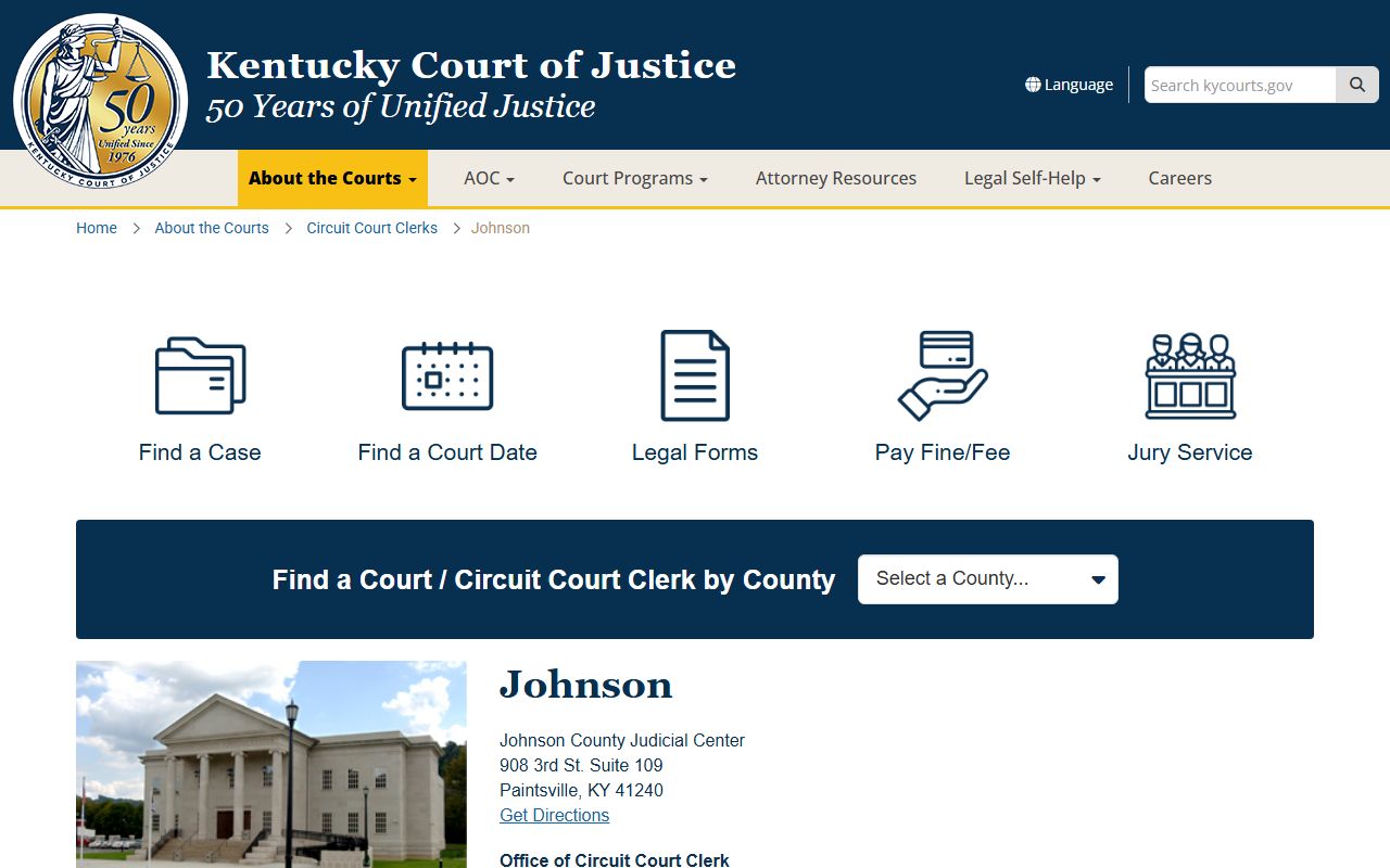 Johnson County court arrest records