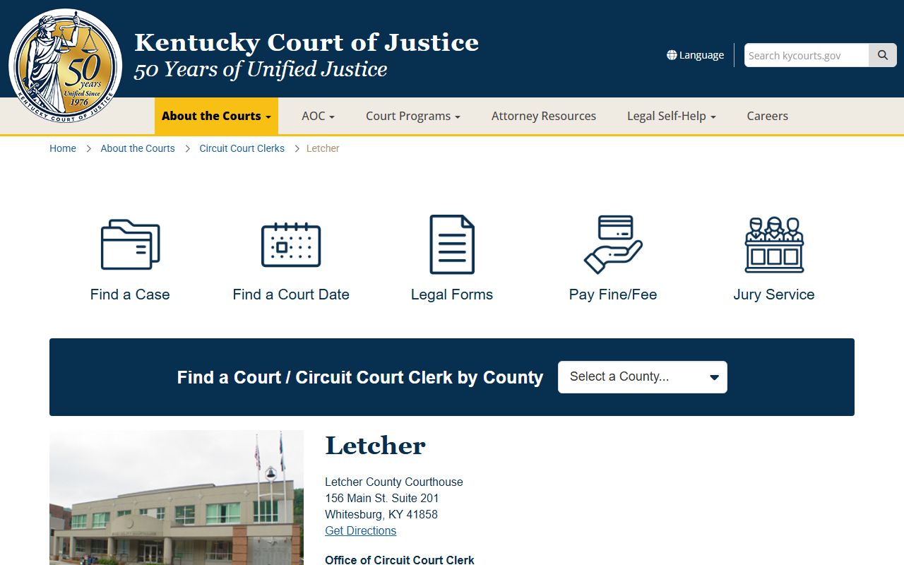 Letcher County court information and arrest records