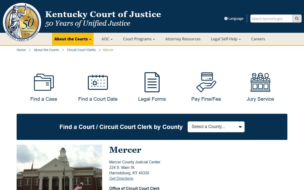 Mercer County court arrest records