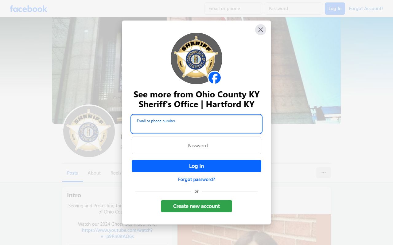 Ohio County Sheriff Office arrest records