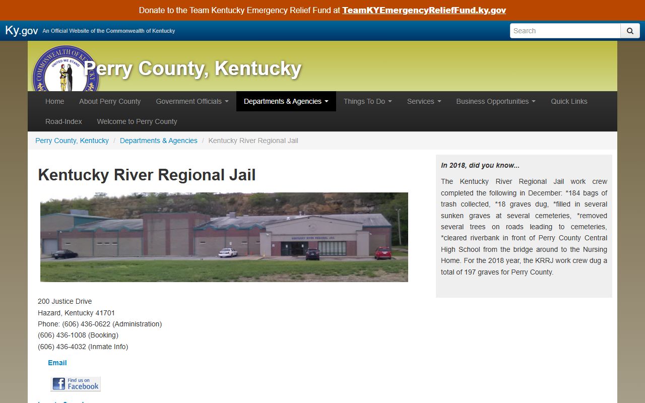 Perry County jail information arrest records