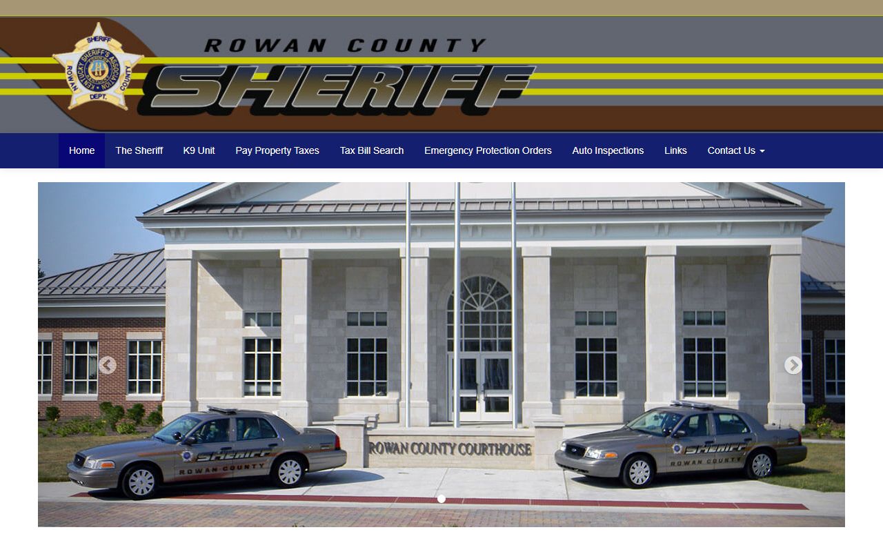Rowan County Sheriff arrest records