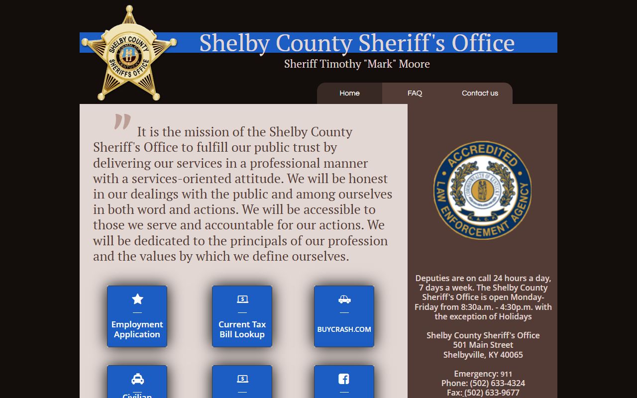 Shelby County Sheriff's Office arrest records
