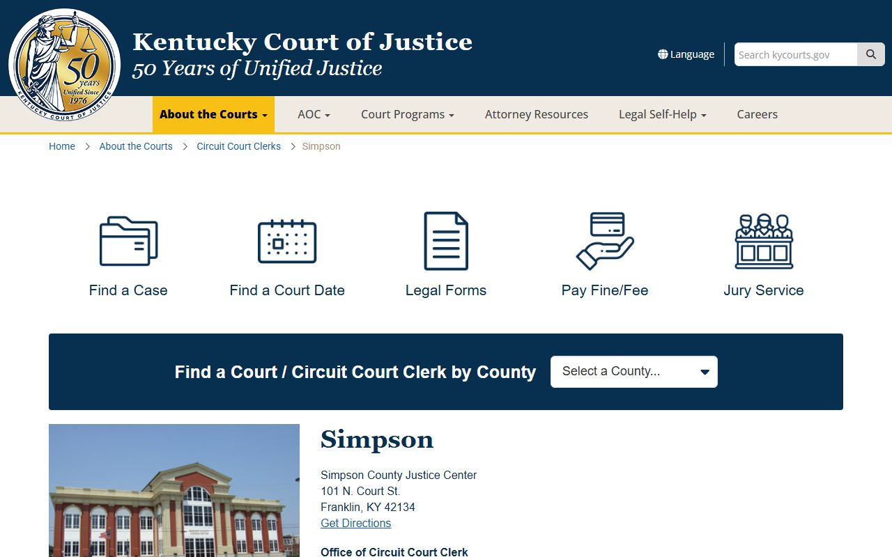 Simpson County court information and arrest records