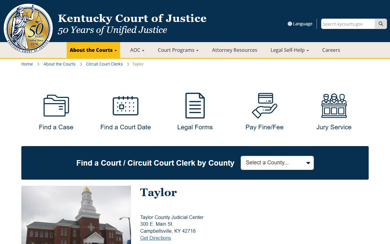 Taylor County court information arrest records
