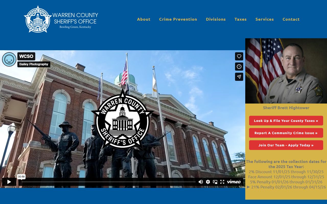 Warren County Sheriff's Office arrest records website
